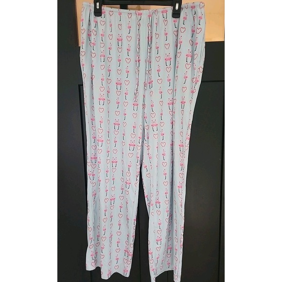 My Danielle Pajamas Set Womens Size 2X Christmas Candy‎ Canes & Pink Flamingos - Picture 7 of 10